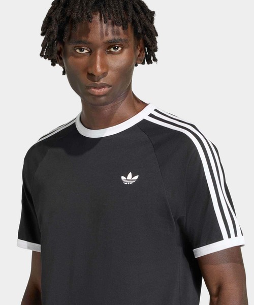 adidas(アディダス)の「スリーストライプス Tシャツ / アディダスオリジナルス adidas Originals(Tシャツ/カットソー・メンズ・ブラック・MEDIUM/X-SMALL/LARGE/3XL/XX-LARGE/XX-SMALL/X-LARGE/SMALL)」の8枚目の写真