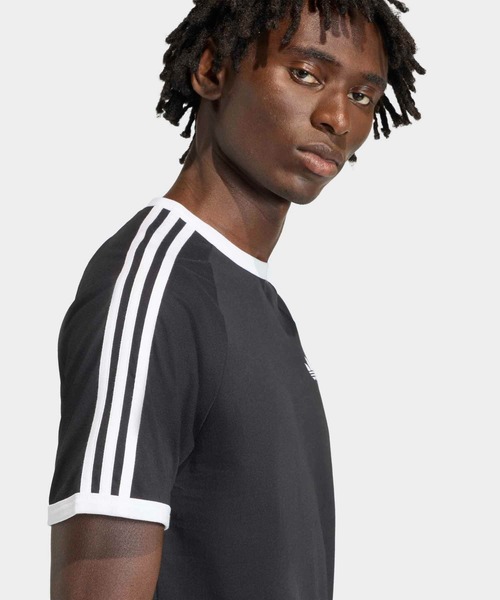 adidas(アディダス)の「スリーストライプス Tシャツ / アディダスオリジナルス adidas Originals(Tシャツ/カットソー・メンズ・ブラック・MEDIUM/X-SMALL/LARGE/3XL/XX-LARGE/XX-SMALL/X-LARGE/SMALL)」の9枚目の写真