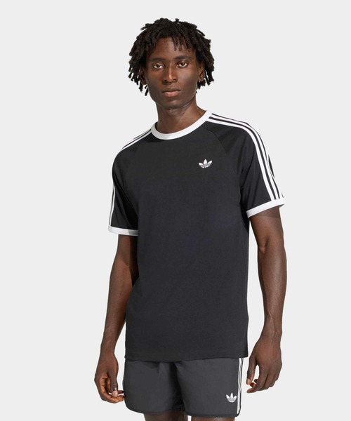 adidas(アディダス)の「スリーストライプス Tシャツ / アディダスオリジナルス adidas Originals(Tシャツ/カットソー・メンズ・ブラック・MEDIUM/X-SMALL/LARGE/3XL/XX-LARGE/XX-SMALL/X-LARGE/SMALL)」の6枚目の写真
