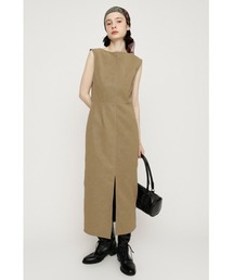 BOAT NECK PENCIL M/OP ボートネックペンシルミディワンピース 秋服 夏服 春服 ノースリーブ