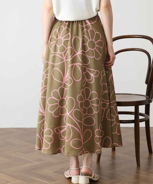 Orla Kiely(-)の「サマーブルーム スカート(スカート・レディース・ブラック/カーキ・38/40)」の17枚目の写真