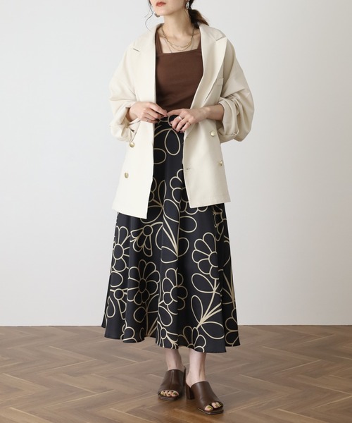 Orla Kiely(-)の「サマーブルーム スカート(スカート・レディース・ブラック/カーキ・38/40)」の8枚目の写真