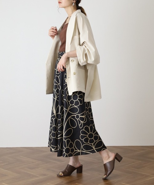 Orla Kiely(-)の「サマーブルーム スカート(スカート・レディース・ブラック/カーキ・38/40)」の9枚目の写真