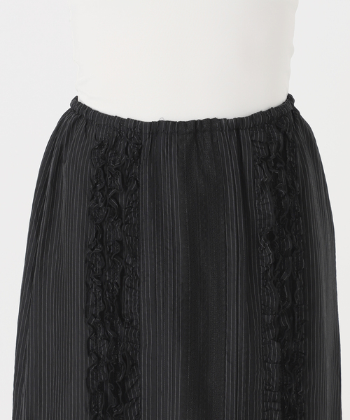 ARCHIVE STANCE(アーカイブスタンス)の「【ARCHIVE STANCE/アーカイブスタンス】washed stripe frill skirt(スカート・レディース・ブラック・FREE)」の14枚目の写真