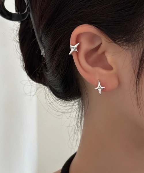 456893】ロゴスターフープピアス(RO)（ピアス（両耳用））｜almo