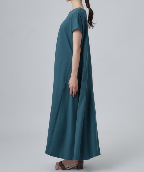 SHOO・LA・RUE(シューラルー)の「【ひんやり/体型カバー/洗濯機可】涼やかAラインロングワンピース(ワンピース・レディース・ブラック/ブラウン系その他/ピンク系その他/ブルーグリーン・00)」の13枚目の写真