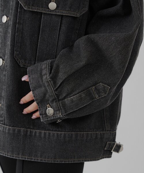 WHIMSIC(ウィムジック)の「【UNISEX】Mー42ジャケット(デニムジャケット・レディース・ライトベージュ/チャコールグレー・FREE)」の17枚目の写真