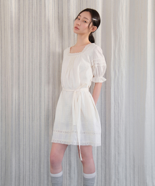 MOUI（モウイ）の「Morning lace ops (CREAM)（ワンピース・レディース・その他・FREE）」の2枚目の写真