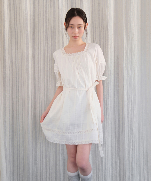 MOUI（モウイ）の「Morning lace ops (CREAM)（ワンピース・レディース・その他・FREE）」の3枚目の写真