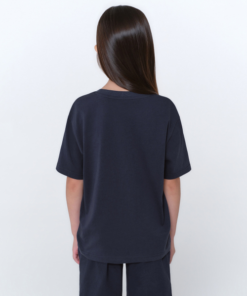 MUSINSA STANDARD KIDS（ムシンサスタンダードキッズ）の「[キスヘリングコレクション] Dancing Figures Tシャツ [ネイビー]（Tシャツ/カットソー・レディース・その他・120/130/140/150/160）」の6枚目の写真