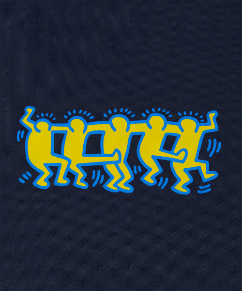 MUSINSA STANDARD KIDS（ムシンサスタンダードキッズ）の「[キスヘリングコレクション] Dancing Figures Tシャツ [ネイビー]（Tシャツ/カットソー・レディース・その他・120/130/140/150/160）」の4枚目の写真