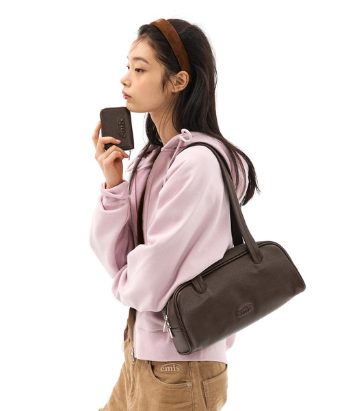 EMIS(イミス)の「GRAIN LONG HANDLE SHOULDER BAG(ショルダーバッグ・レディース・ブラック/ブラウン/ブルー・FREE)」の14枚目の写真