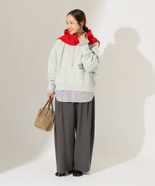 JOURNAL STANDARD(ジャーナルスタンダード)の「ウォーム TRW タックバレルパンツ(その他パンツ・レディース・ベージュ/チャコールグレー・38/36)」の4枚目の写真
