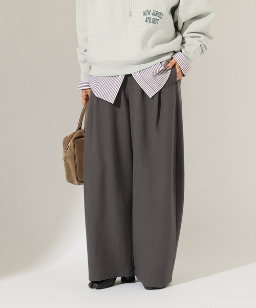 JOURNAL STANDARD(ジャーナルスタンダード)の「ウォーム TRW タックバレルパンツ(その他パンツ・レディース・ベージュ/チャコールグレー・38/36)」の13枚目の写真