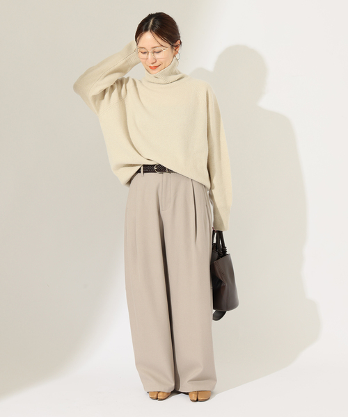 JOURNAL STANDARD(ジャーナルスタンダード)の「ウォーム TRW タックバレルパンツ(その他パンツ・レディース・ベージュ/チャコールグレー・38/36)」の16枚目の写真