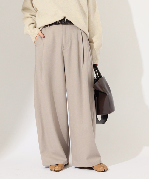 JOURNAL STANDARD(ジャーナルスタンダード)の「ウォーム TRW タックバレルパンツ(その他パンツ・レディース・ベージュ/チャコールグレー・38/36)」の20枚目の写真