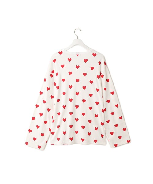 PETIT BATEAU(プチバトー)の「【WEB限定】・【PETIT BATEAU pour ADAM ET ROPE'】別注ハートプリントパジャマ(ルームウェア/パジャマ・レディース・レッド/ネイビー・FREE)」の13枚目の写真