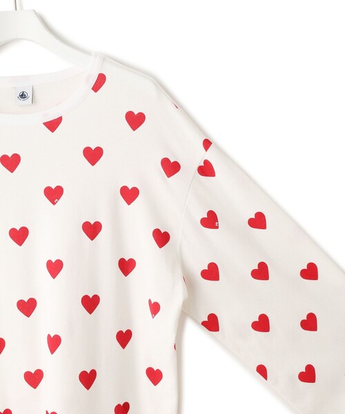 PETIT BATEAU(プチバトー)の「【WEB限定】・【PETIT BATEAU pour ADAM ET ROPE'】別注ハートプリントパジャマ(ルームウェア/パジャマ・レディース・レッド/ネイビー・FREE)」の15枚目の写真