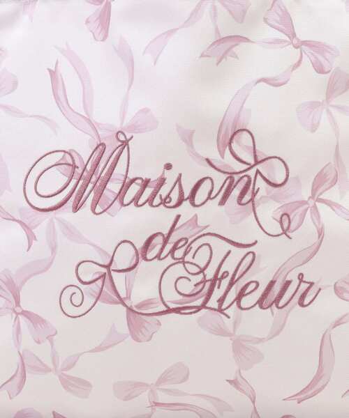 Maison de FLEUR(メゾンドフルール)の「ブランドロゴ刺繍リボンプリントスクエアトート(トートバッグ・レディース・ピンク/ピンク系その他3/ライトブルー/ブラック・FREE)」の14枚目の写真