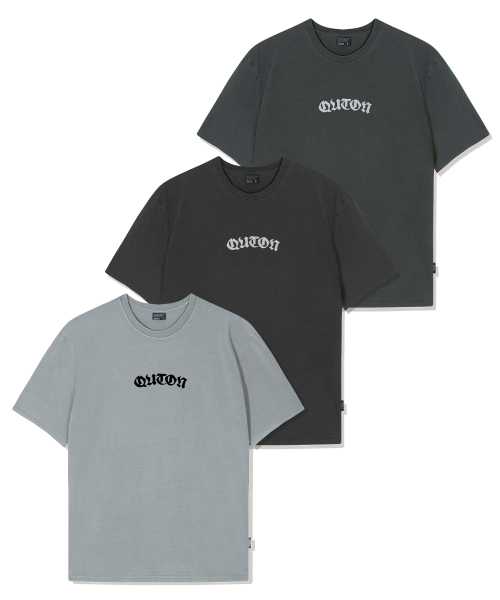 QUTON(ク―トン)の「アーチクラシックピグメントオーバーサイズ半袖Tシャツ(Tシャツ/カットソー・レディース・チャコール/ブラック/ライトグレー・1/2)」の6枚目の写真