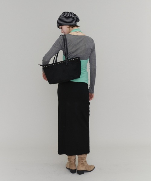 Rohwel（ローウェル）の「Suede Belt Short Boots / スエードベルトショートブーツ（ブーツ・レディース・ベージュ/ブラック・LARGE/MEDIUM/SMALL）」の19枚目の写真