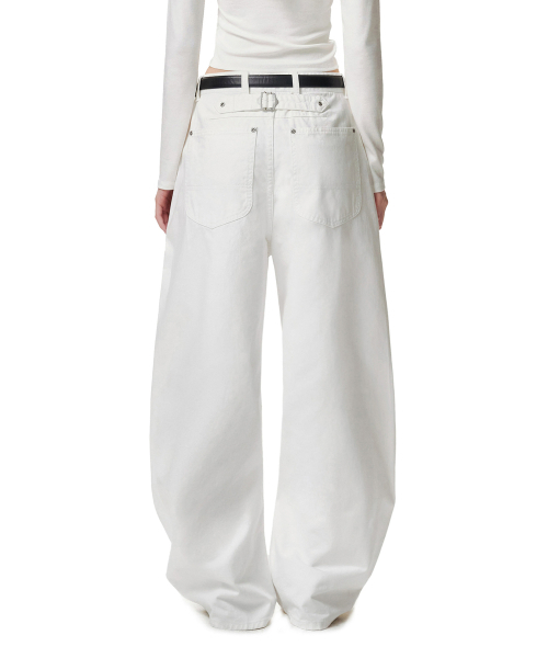 DECET WOMEN(デケット ウーマン)の「Cinchback Barrel Wide Leg Pants DCWPT022WHITE(その他パンツ・レディース・その他・X-SMALL/LARGE/MEDIUM/SMALL)」の1枚目の写真