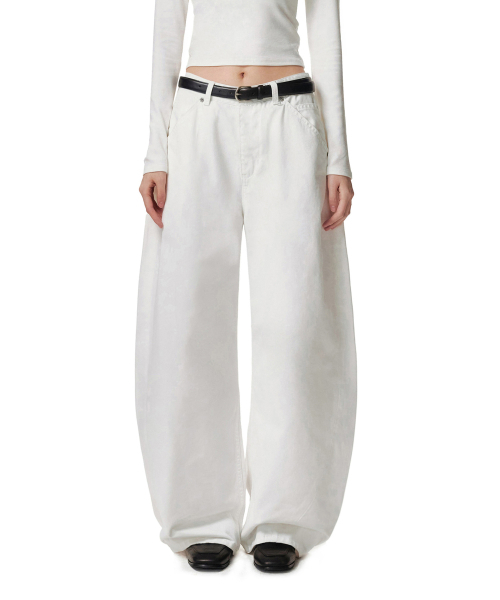 DECET WOMEN(デケット ウーマン)の「Cinchback Barrel Wide Leg Pants DCWPT022WHITE(その他パンツ・レディース・その他・X-SMALL/LARGE/MEDIUM/SMALL)」の8枚目の写真