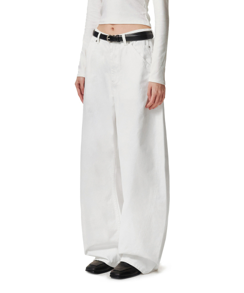 DECET WOMEN(デケット ウーマン)の「Cinchback Barrel Wide Leg Pants DCWPT022WHITE(その他パンツ・レディース・その他・X-SMALL/LARGE/MEDIUM/SMALL)」の9枚目の写真