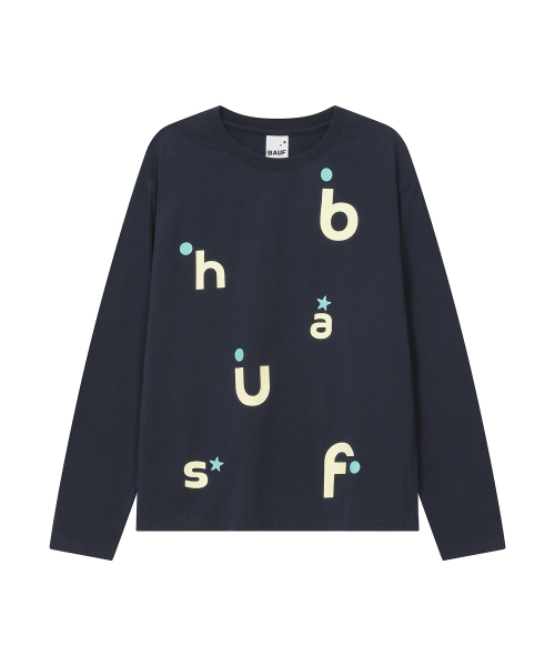 BAUF（バウフ）の「haus ドットロングスリーブ [ネイビー]（Tシャツ/カットソー・レディース・その他・FREE）」の2枚目の写真