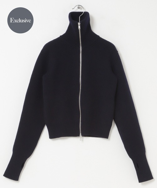 URBAN RESEARCH（アーバンリサーチ）の「『別注』ROUTINE×URBAN RESEARCH　ジップニット（ニット/セーター・レディース・ネイビー/グレー・FREE）」の2枚目の写真