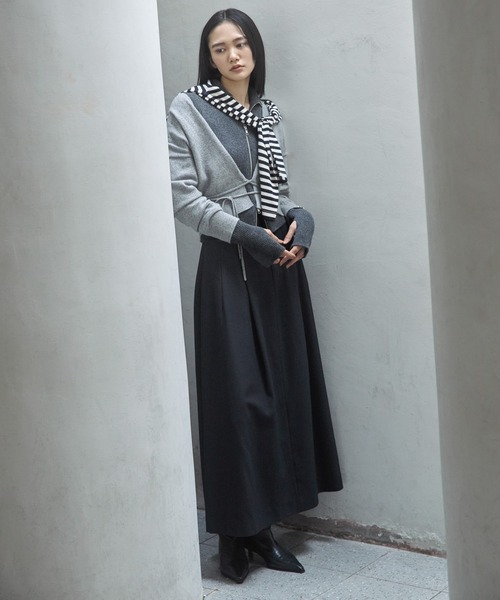URBAN RESEARCH（アーバンリサーチ）の「『別注』ROUTINE×URBAN RESEARCH　ジップニット（ニット/セーター・レディース・ネイビー/グレー・FREE）」の3枚目の写真