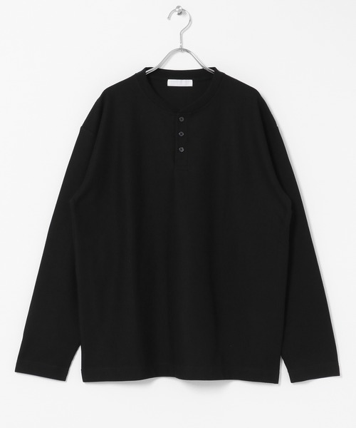 SENSE OF PLACE by URBAN RESEARCH(センスオブプレイスバイアーバンリサーチ)の「ワッフルヘンリーネックロングTシャツ(Tシャツ/カットソー・メンズ・アイボリー/グレー/ブラック・MEDIUM/LARGE)」の7枚目の写真