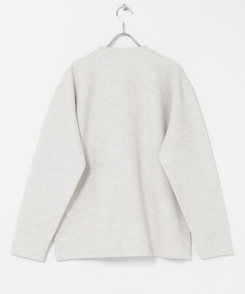 SENSE OF PLACE by URBAN RESEARCH(センスオブプレイスバイアーバンリサーチ)の「ワッフルヘンリーネックロングTシャツ(Tシャツ/カットソー・メンズ・アイボリー/グレー/ブラック・MEDIUM/LARGE)」の11枚目の写真