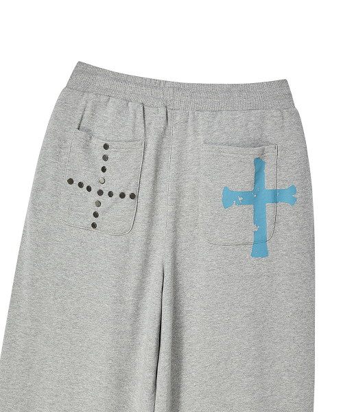 PRENDA（プレンダ）の「HERALD CROSS ワイドスウェットパンツ グレー（スウェットパンツ・レディース・その他・MEDIUM/SMALL）」の8枚目の写真