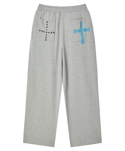 PRENDA（プレンダ）の「HERALD CROSS ワイドスウェットパンツ グレー（スウェットパンツ・レディース・その他・MEDIUM/SMALL）」の9枚目の写真