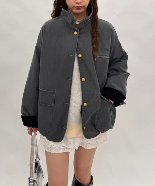 w closet(ダブルクローゼット)の「【2WAY 】中綿カバーオール(カバーオール・レディース・ピンク/ブルー/チャコールグレー・FREE)」の15枚目の写真