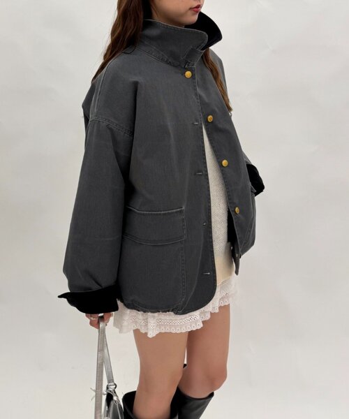 w closet(ダブルクローゼット)の「【2WAY 】中綿カバーオール(カバーオール・レディース・ピンク/ブルー/チャコールグレー・FREE)」の16枚目の写真