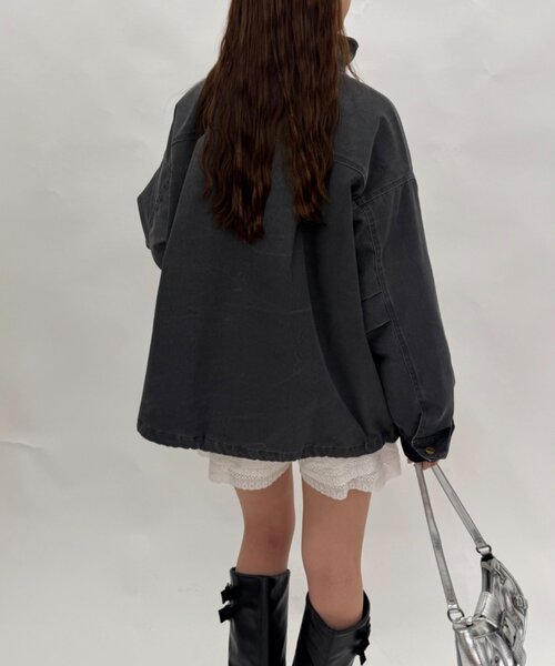 w closet(ダブルクローゼット)の「【2WAY 】中綿カバーオール(カバーオール・レディース・ピンク/ブルー/チャコールグレー・FREE)」の17枚目の写真