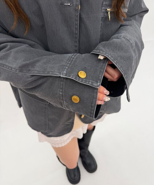 w closet(ダブルクローゼット)の「【2WAY 】中綿カバーオール(カバーオール・レディース・ピンク/ブルー/チャコールグレー・FREE)」の4枚目の写真