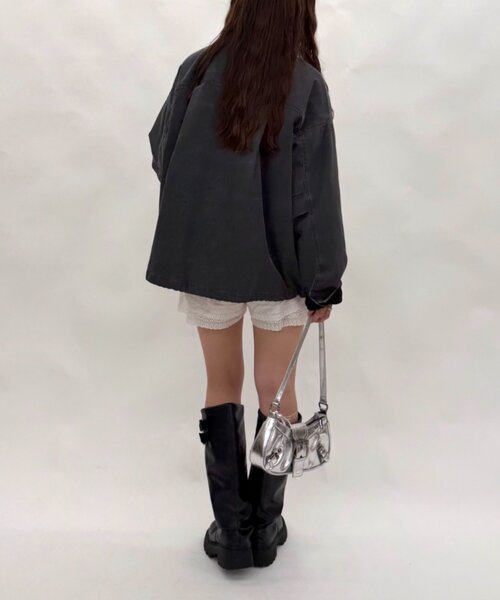 w closet(ダブルクローゼット)の「【2WAY 】中綿カバーオール(カバーオール・レディース・ピンク/ブルー/チャコールグレー・FREE)」の8枚目の写真