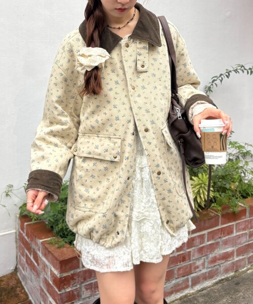 w closet(ダブルクローゼット)の「【2WAY 】中綿カバーオール(カバーオール・レディース・ピンク/ブルー/チャコールグレー・FREE)」の9枚目の写真