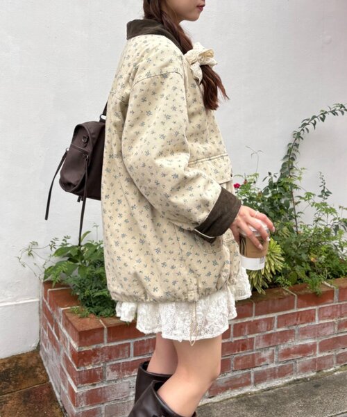 w closet(ダブルクローゼット)の「【2WAY 】中綿カバーオール(カバーオール・レディース・ピンク/ブルー/チャコールグレー・FREE)」の10枚目の写真
