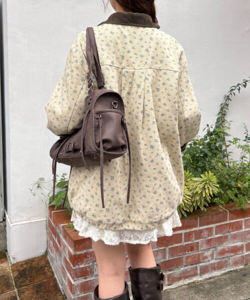 w closet(ダブルクローゼット)の「【2WAY 】中綿カバーオール(カバーオール・レディース・ピンク/ブルー/チャコールグレー・FREE)」の11枚目の写真