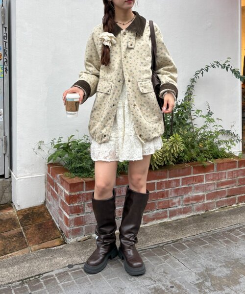 w closet(ダブルクローゼット)の「【2WAY 】中綿カバーオール(カバーオール・レディース・ピンク/ブルー/チャコールグレー・FREE)」の12枚目の写真