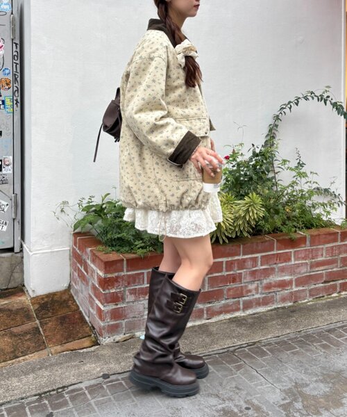 w closet(ダブルクローゼット)の「【2WAY 】中綿カバーオール(カバーオール・レディース・ピンク/ブルー/チャコールグレー・FREE)」の13枚目の写真