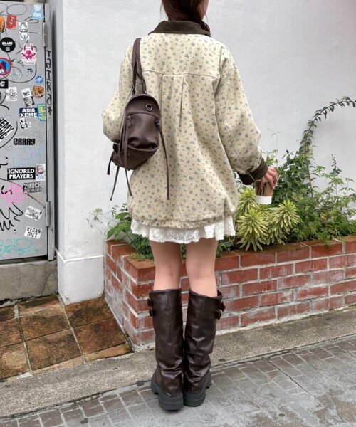 w closet(ダブルクローゼット)の「【2WAY 】中綿カバーオール(カバーオール・レディース・ピンク/ブルー/チャコールグレー・FREE)」の14枚目の写真