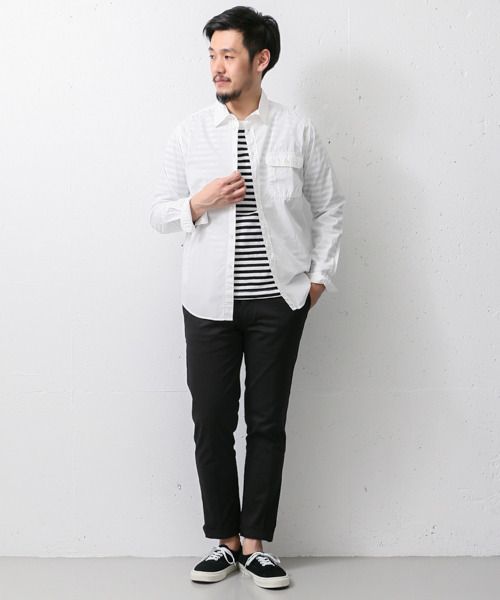 URBAN RESEARCH DOORS MENS（アーバンリサーチ ドアーズ メンズ）の「DOORS オーバーダイ三本針シャツ（シャツ/ブラウス・メンズ・カーキ/オフホワイト/ブルー/スミクロ・38/40）」の21枚目の写真