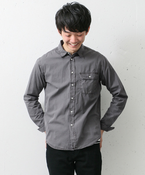 URBAN RESEARCH DOORS MENS（アーバンリサーチ ドアーズ メンズ）の「DOORS オーバーダイ三本針シャツ（シャツ/ブラウス・メンズ・カーキ/オフホワイト/ブルー/スミクロ・38/40）」の17枚目の写真