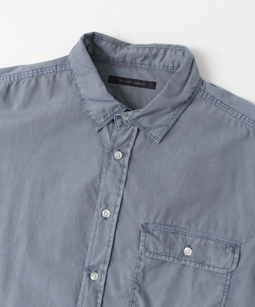 URBAN RESEARCH DOORS MENS（アーバンリサーチ ドアーズ メンズ）の「DOORS オーバーダイ三本針シャツ（シャツ/ブラウス・メンズ・カーキ/オフホワイト/ブルー/スミクロ・38/40）」の12枚目の写真