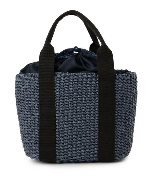 BEAUTY&YOUTH UNITED ARROWS（ビューティーアンドユースユナイテッドアローズ）の「BY∵ ペーパードロストバスケット◆（かごバッグ・レディース・ナチュラル/ネイビー・FREE）」の4枚目の写真
